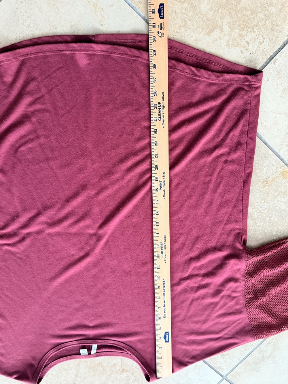 Relaxed Rust Mesh-Sleeve Women's Top - Picture 4 of 5
